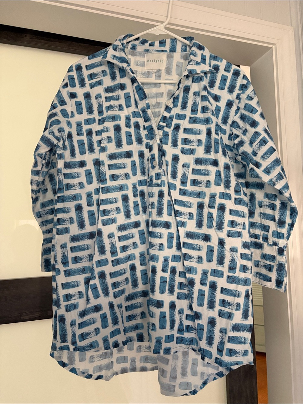 Marigold Blue Printed Tunic